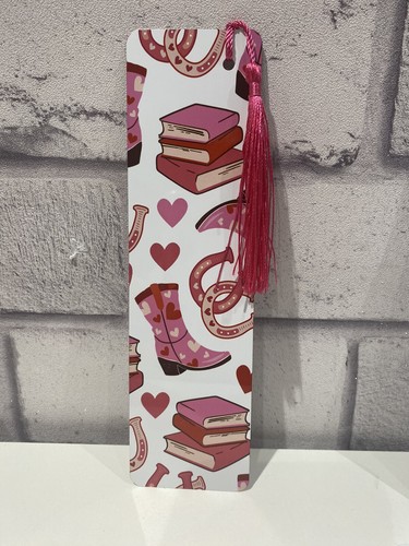 Cowboy romance bookmark pink - romance,