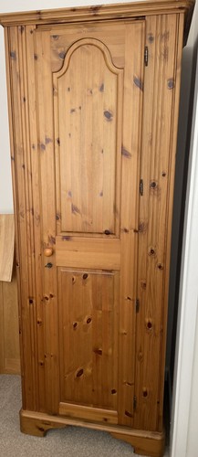 Solid pine wardrobe with - solid,