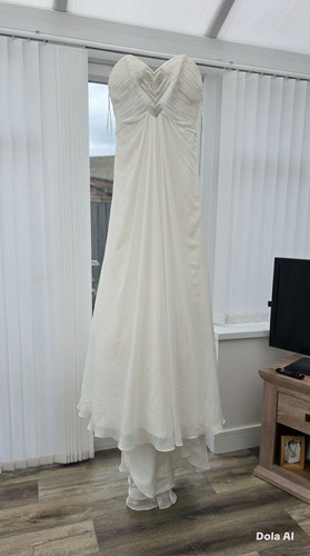 Strapless ivory chiffon - strapless,