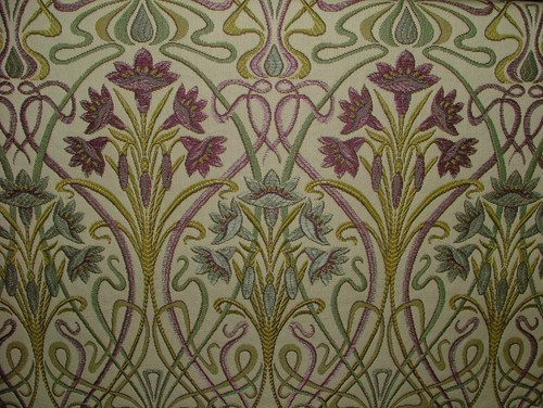 Art nouveau jacquard fabric - nouveau,