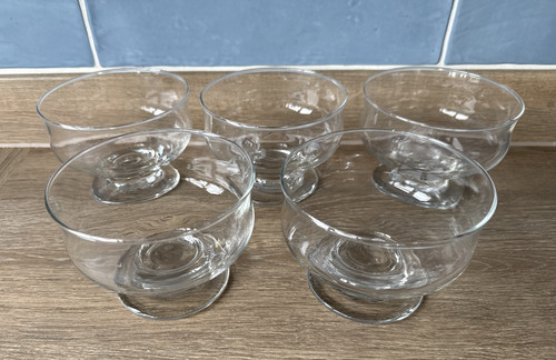 Glass sundae bowls - glass, dessert