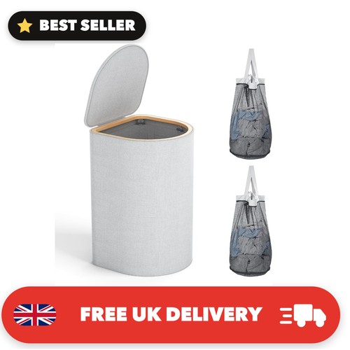 Wooden laundry basket with lid - laundry,