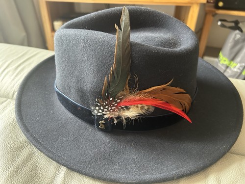 New navy fedora hat - new,