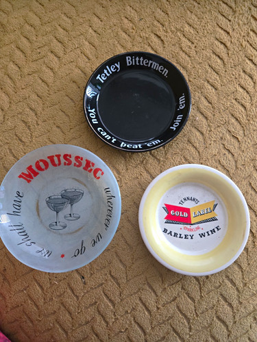 Vintage advertising ashtrays - vintage,