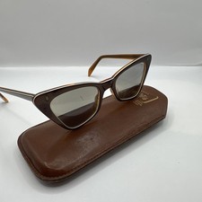 Vintage amber brown acetate - brown,