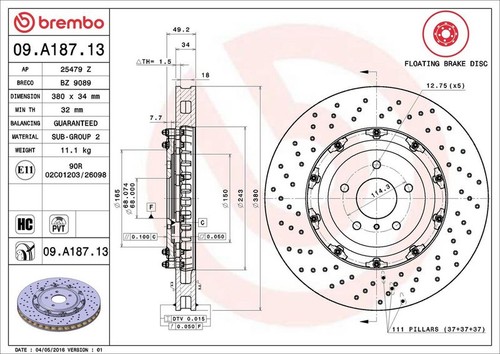 Brembo brake disc - brembo, front