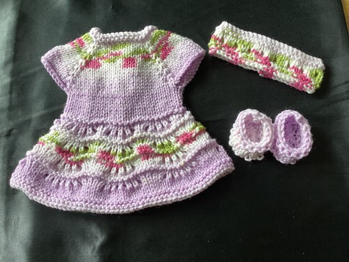 Hand knitted dolls clothes - hand,