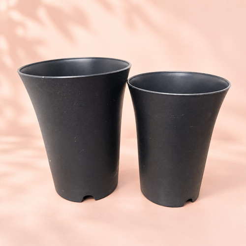 5pcs black plastic - 5pcs, round