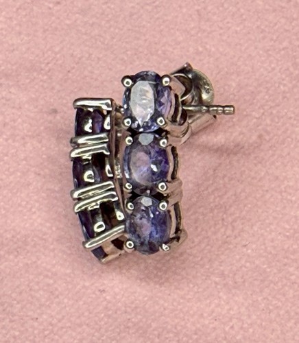 Sterling silver tanzanite - silver,