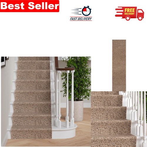 Beige textured stair - stair, carpet