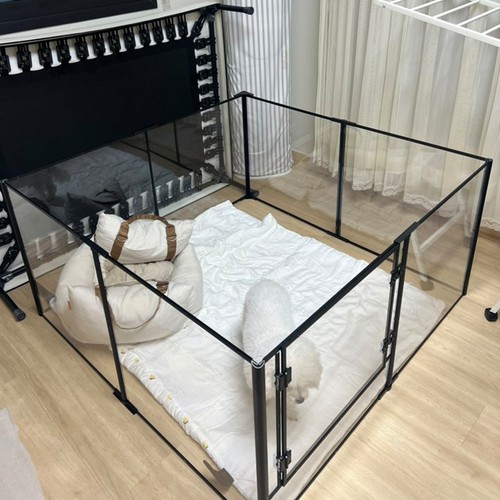 Acrylic dog playpen clear - dog,