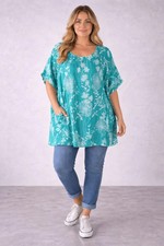 Made italy aqua teal - made, floral