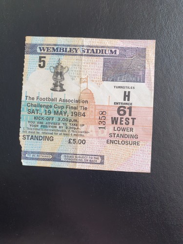 1984 cup final - cup, stub