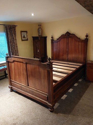 Antique french oak double - french, bed