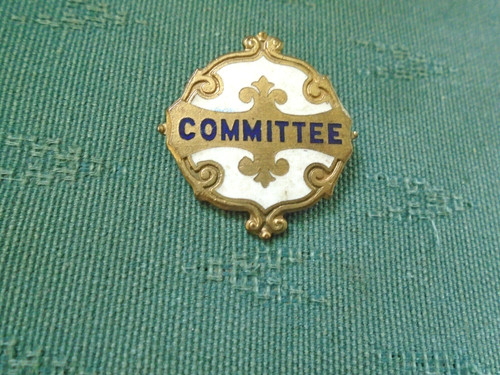 Committee vintage enamel pin - -,