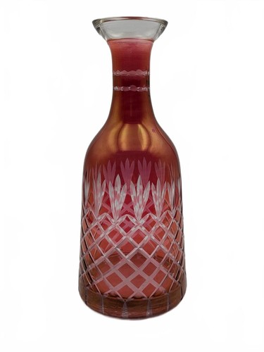 Vintage cranberry cut glass - cranberry,