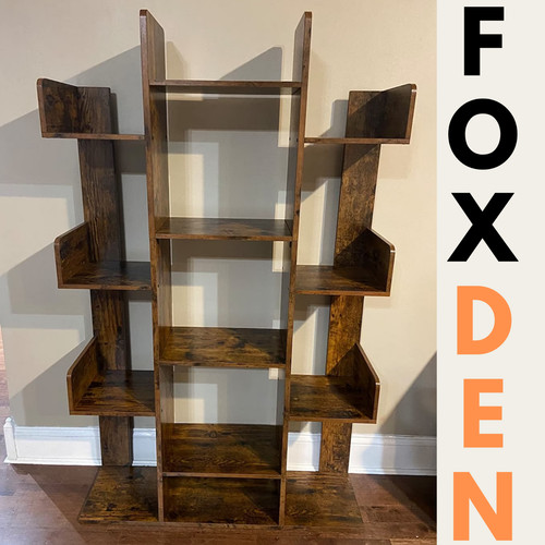 Rustic bookcase unique tree - bookcase,