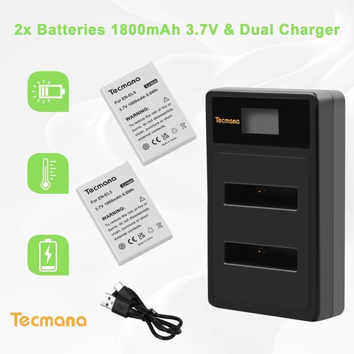 2pack 1800mah el5 - 1800mah, en-el5
