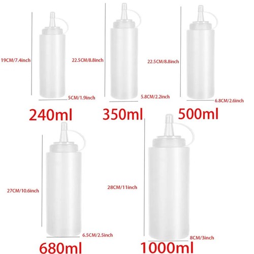 3pcs 240ml plastic clear - 3pcs,