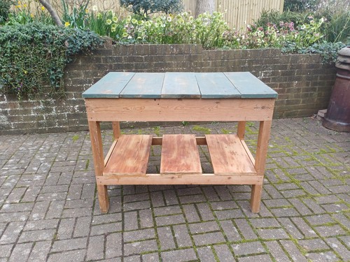 Vintage pine workbench rustic - workbench,