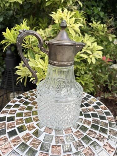 Vintage cut glass - glass, claret