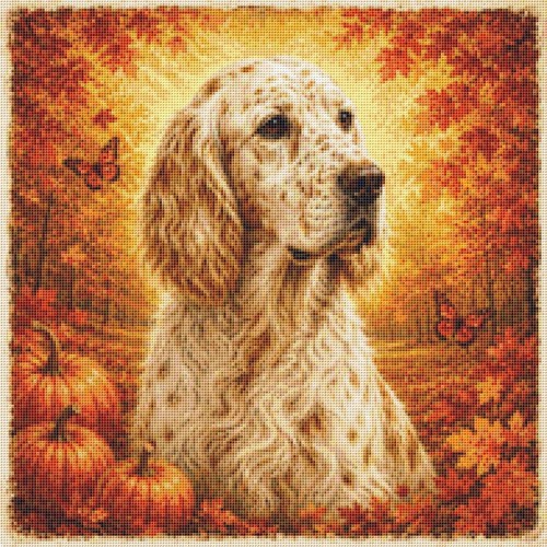 English setter puppy dog - english, in