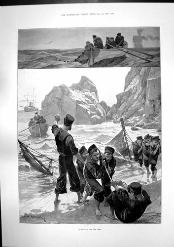 Antique print holiday crew - antique,