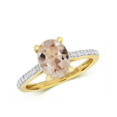 Real morganite and diamond - real,
