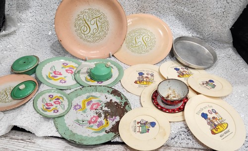 Kids metal plate - 1950's, dish
