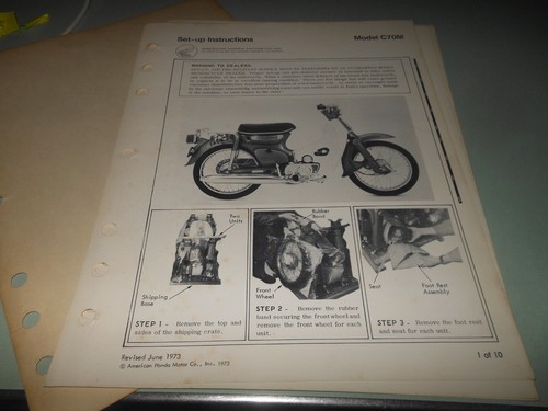 Nos oem honda 1974 c70m - honda,