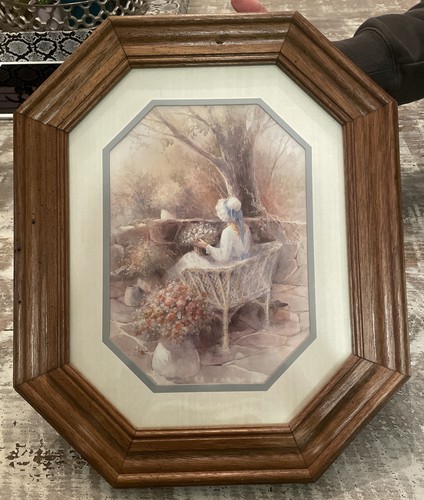 Vintage blue bonnet girl - vintage,