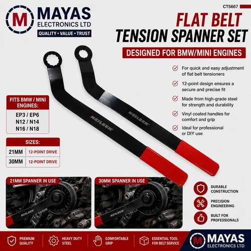 Flat belt tension spanner - flat,