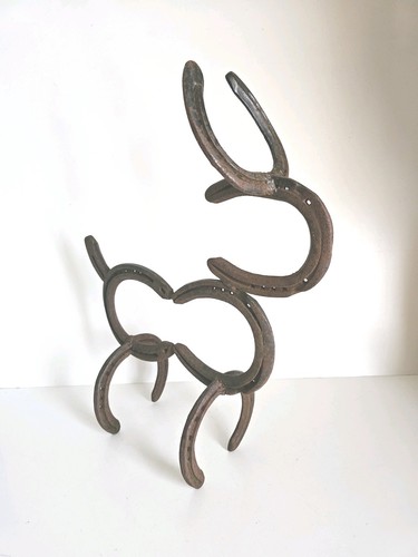 Horseshoe dog ornament - dog,