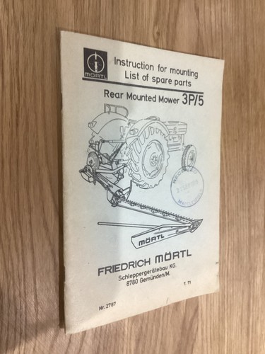 Instruction for mounting list - for, mounting/list