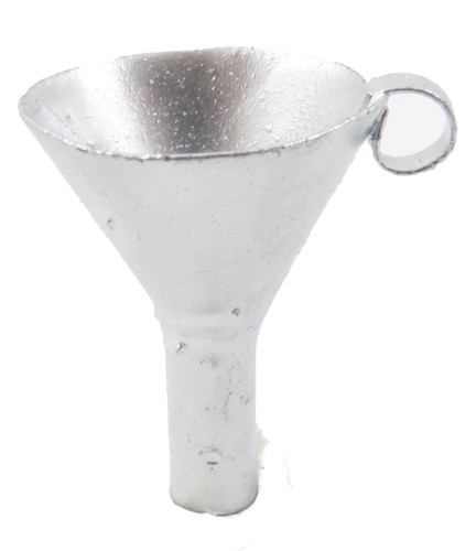 Dolls house silver cone funnel - house,
