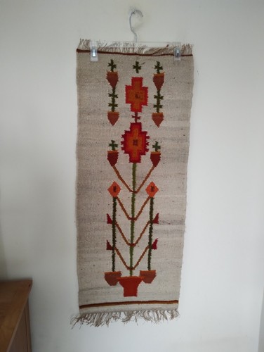 Vintage wool tapestry runner - vintage,