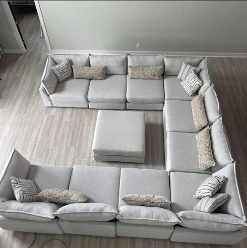 Large shaped sectional sofa - large,