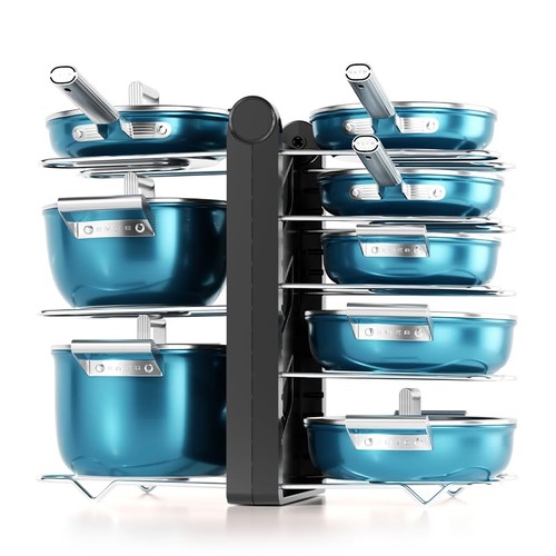 Black 8tier pots pans - 8tier,