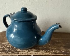 Vintage teal enamelware tea - enamelware,