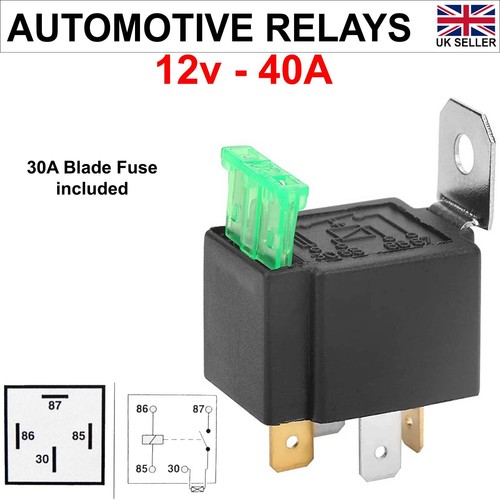 Automotive relay pin 12v 40a - relay, 4-pin