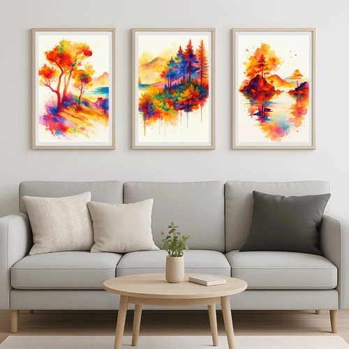 Vibrant abstract landscape - vibrant,