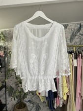 White Butterfly Embroidered