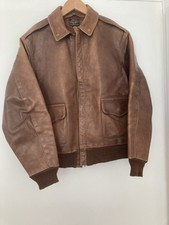 EASTMAN TIME WORN PEARL HARBOUR A2 LEATHER FLIGHT JACKET  HAVANA BROWN SIZE 40