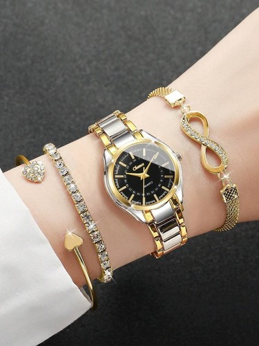 Watch and bracelet set ladies - watch,