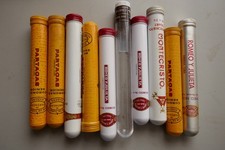 Assorted empty Cigar Tubes Romeo Y Julieta, Partagas, Montecristo etc