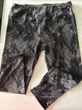 Ladies Decathlon Reversible Yoga/Pilates Cropped Leggings Size Medium 12-14