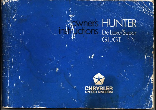 Chrysler owner manual hunter - manual,