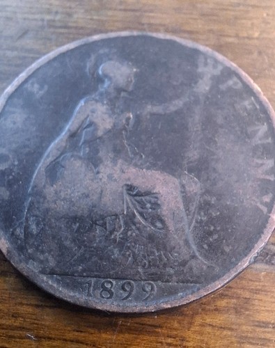 1899 queen victoria one penny - queen,