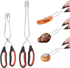 2Pcs Scissor Tongs, 9/11 Inch