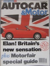 Autocar 18/10/1989 featuring